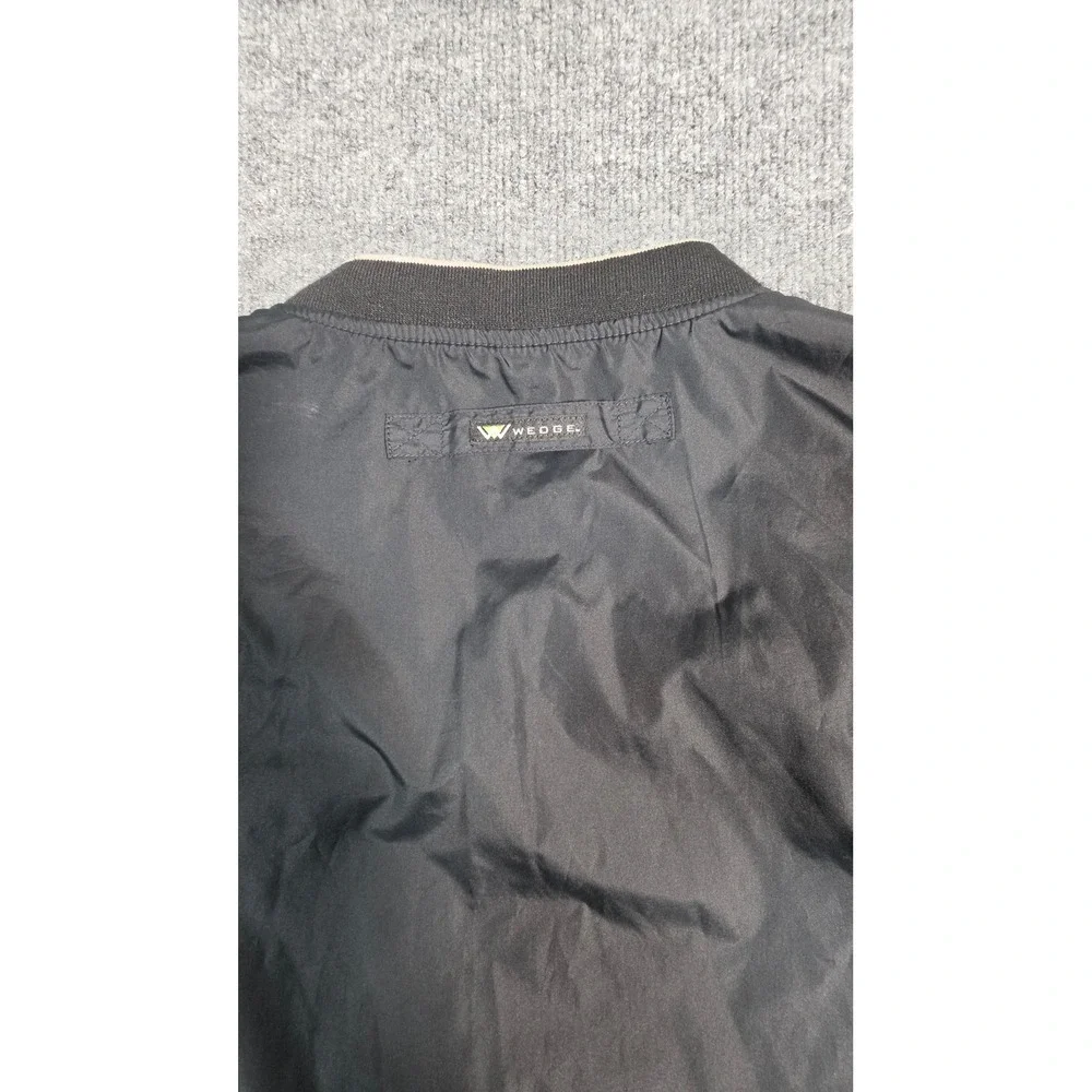 Wedge Mens Reversible Golf‎ Wind Vest Black Tan V-Neck Pullover Size XL